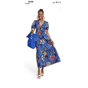 This item is a Tabitha Brown x Target Mixed Floral/Polka Dot Print Puff Sleeve B